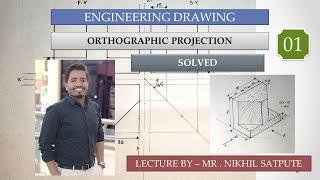 Engineering Drawing | Orthographic Problem 1 | Easy Drawing Techniques | Learn with nikhil