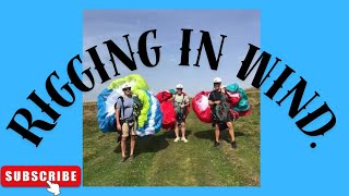 Paragliding - Rigging in the wind. Episode 1  #shorts