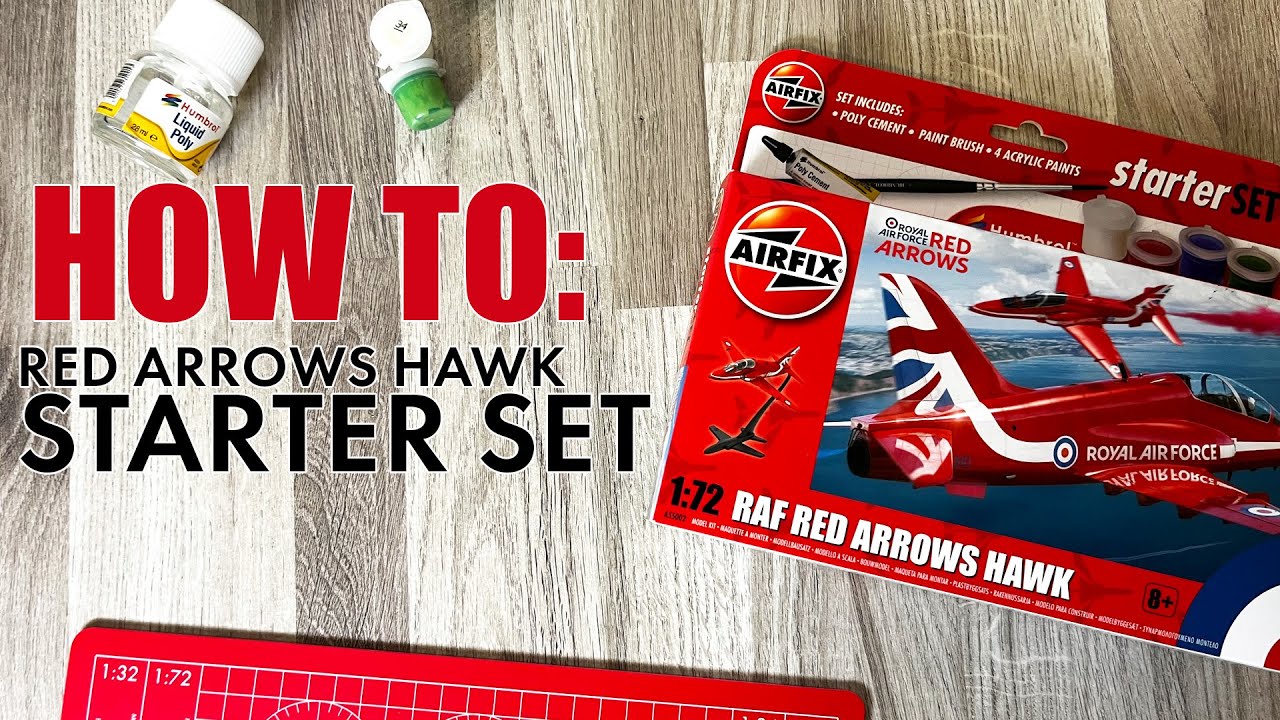 How To: Airfix Starter Set - RAF Red Arrow Hawk (A55002) - YouTube