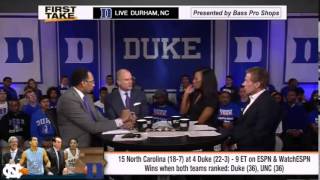 ESPN First Take   North Carolina vs Duke   Jay Bilas Joins First Take