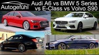 Audi A6 vs BMW 5-Series vs Mercedes E-Class vs Volvo S90 Comparison