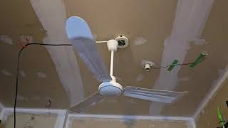 Testing my Canarm CP56 Industrial Ceiling Fan with @AlexTheFanMan