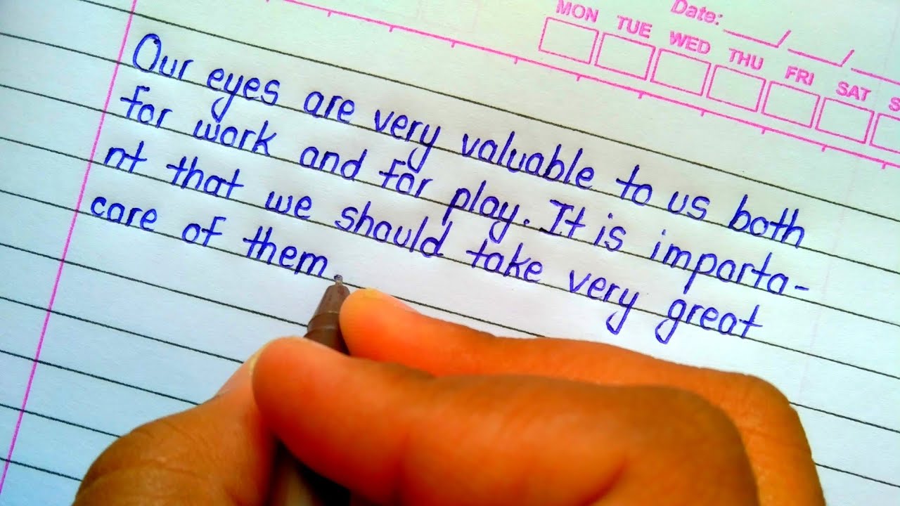 Simple And Easy English Handwriting Easy Handwriting Practice