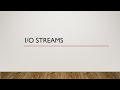 Java Input Output Stream