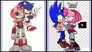 Amy, but she's Sonic's HOT ROBOT GIRLFRIEND?! (Sonic Comic Dub)