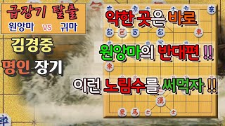 [급장기 탈출] 원앙마 vs 귀마 - 원앙마 장기의 약점은 어디?? 상졸 때린 후 원앙마 반대편을 차포로 공격하라!!