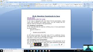 Date-11/1/2021. Class-9. Computer Applications. Ch-8, Iterative Constructs in Java. Part-3.