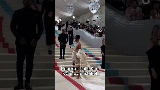 Reporter Calls Kim "Kylie" by Mistake at the Met Gala 2023! #shorts