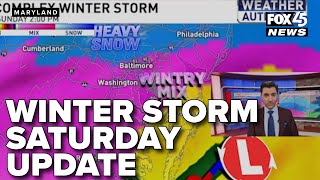 Saturday evening weather update ahead of winter storm impacting Maryland