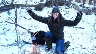 Bowdrill in the Snow - Survival Training in Winter