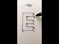 3d drawing letter e shorts