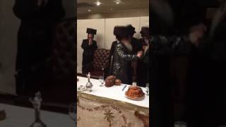 Tosh Rebbe Attends Satmar Sheva Brochos  - Adar  5777