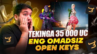 YER YUZDEG ENG OMADSIZ OPEN KEYS 😱😭 TEKINGA 35 000 UC OLDIM QANDEEEE..?😱 #prank #pubgmobile