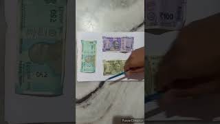 How To Draw 500 and 100 and 50 Rupee Note  🤣🤣 || sketch by Karan #shorts