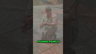 Tried \u0026 True Concrete Stain Technique: Acid Staining Magic #shorts #concrete