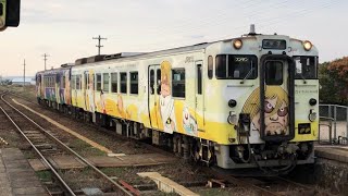 境線キハ40系鬼太郎ラッピング車両 弓ヶ浜駅