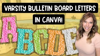 Create Your Own Varsity Bulletin Board Letters for Your Classroom Using Canva in Just Minutes