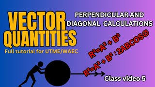 Full calculations on perpendicular and diagonal vectors#vectorquantity, #300, #jamb,