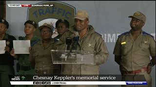 Chesnay Keppler's memorial service under way