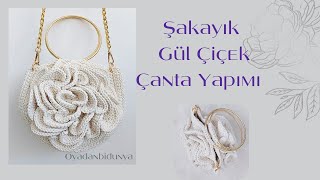 Şakayık Gül Çiçek Çanta Yapımı #gülçanta #crochetbag