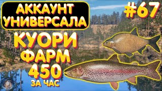 Аккаунт универсала #67 | ФАРМ 450 серебра за час | оз. Куори | Русская Рыбалка 4