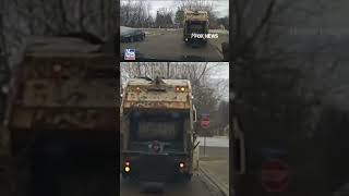 SEE IT: Sanitation worker finds suspect hiding in trash can #foxnews #news #shorts #viral