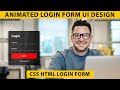 How To Create Transparent Login Form In HTML & CSS |  Login Form Design | Sign In Form | No jQuery