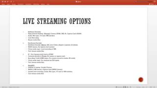 Live Streaming Options