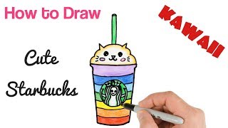 How to Draw Cat Rainbow Starbucks Drink