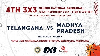 3RD PLACE| TELANGANA VS MADHYA PRADESH |WOMEN | 4TH 3X3 SENIOR NATIONAL BASKETBALL CHAMPIONSHIP 2024