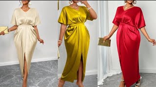 No pattern drafting || No side seam || how to cut and sew this trending drape gown #sewing