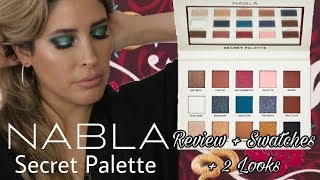 NABLA SECRET PALETTE 2 Looks 1 Palette | Review Demo Swatches Tutorial Teal Blue Eyeshadow