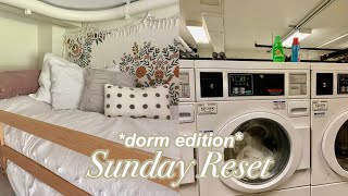 SUNDAY RESET VLOG in the dorms (as an RA) | laundry, dishes, church