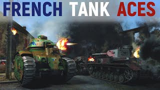 The destruction of 100 German tanks in one battle. Heroic battles of French tank aces.