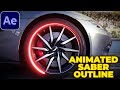 Animated Saber Outline Tutorial in After Effects | Free Plugin