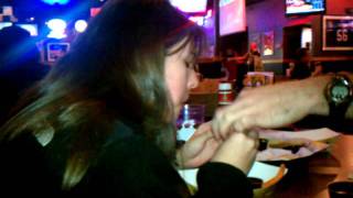 Lorraine having her first hot wing