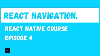 React Navigation. Auth Stack with Drawer Navigation. React Native Beginner Project Course.#4