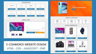 Complete Responsive E-Commerce Website Using HTML - CSS - JavaScript - PHP PDO | Demo