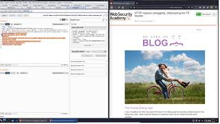 HTTP request smuggling, obfuscating the TE header (Video solution, Audio)