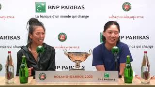 Hsieh Su-wei & Wang Xinyu Doubles Champions