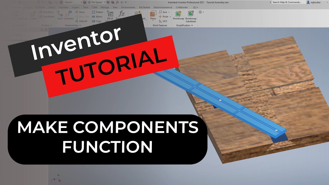 Inventor Make Components Function - YouTube