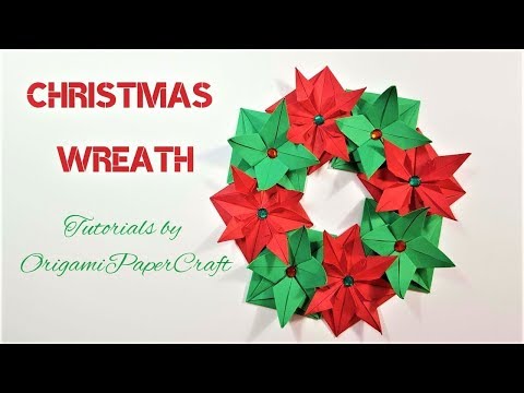Origami: Christmas Wreath || OrigamiPaperCraft || Tutorial for beginners! Origami: Christmas Wreath || OrigamiPaperCraft || Tutorial for beginners!