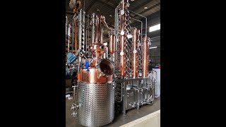 300L copper still with 3 copper reflux columns, versatile still for making gin vodka whisky brandy