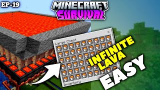 I made INFINITE LAVA FARM  in my survival series 1.21 bedrock/pocket edition|EP-19|😍