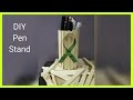 DIY | HOW TO MAKE PEN STAND WITH POPCISCLE STICKS | zain crafts