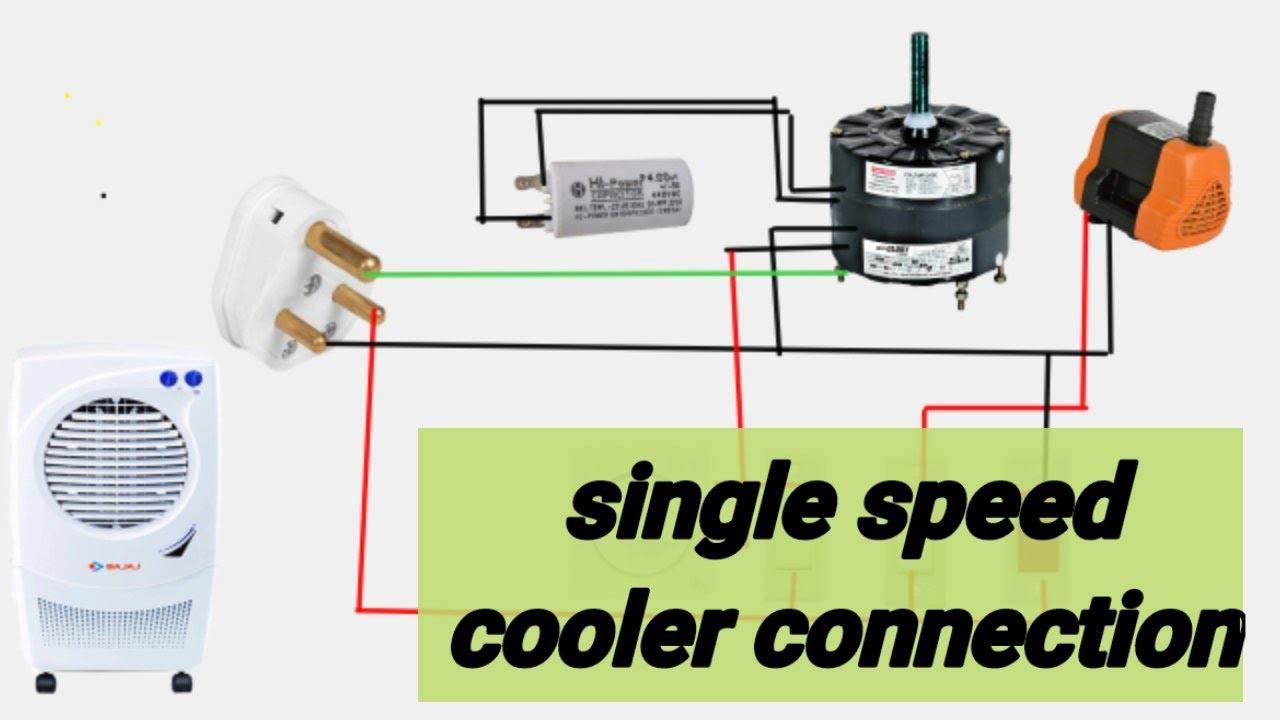 How To Do Single Speed Cooler Motor Connection | Cooler Ka Complete ...