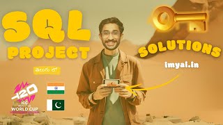 SQL Project Solutions 🔑 | SQL in telugu