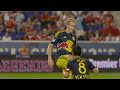 goal mike grella chips from distance for the game winner vs. benfica