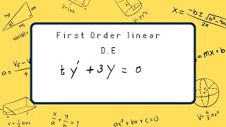 First order linear Differential equations