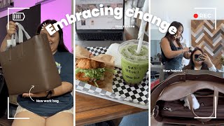 Weekly vlog 📹 Embracing change (new routine, Calpak work bag + haircut for round faces)